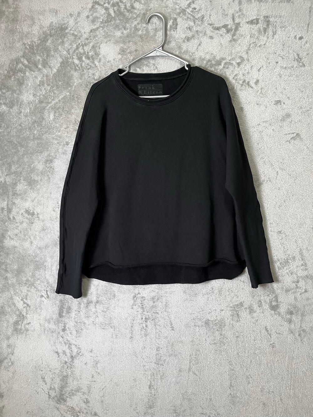 Frank & Eileen Anna Capelet Sweatshirt Black Small Minimalist Quiet Luxury Luxe